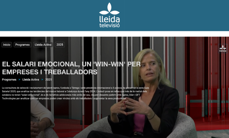 LLEIDA TV – El salari emocional, un ‘win-win’ per empreses i treballadors