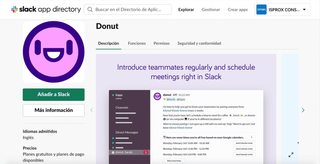 Imagen con ejemplo de Slack