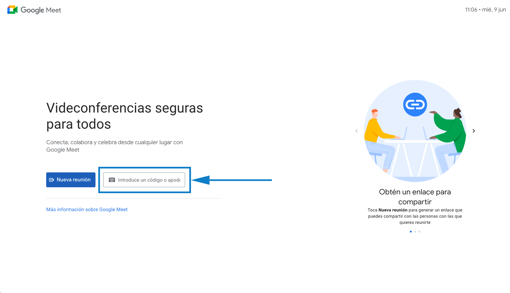Imagen de Google Meeting para una entrevista de trabajo online exitosa
