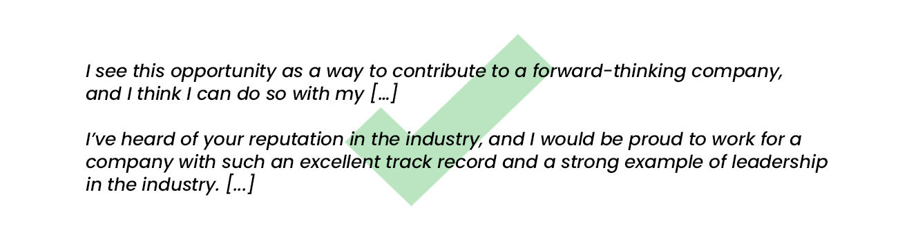 Iamgen de ejemplo Porque quieres este trabajo para superar una entrevista en inglés