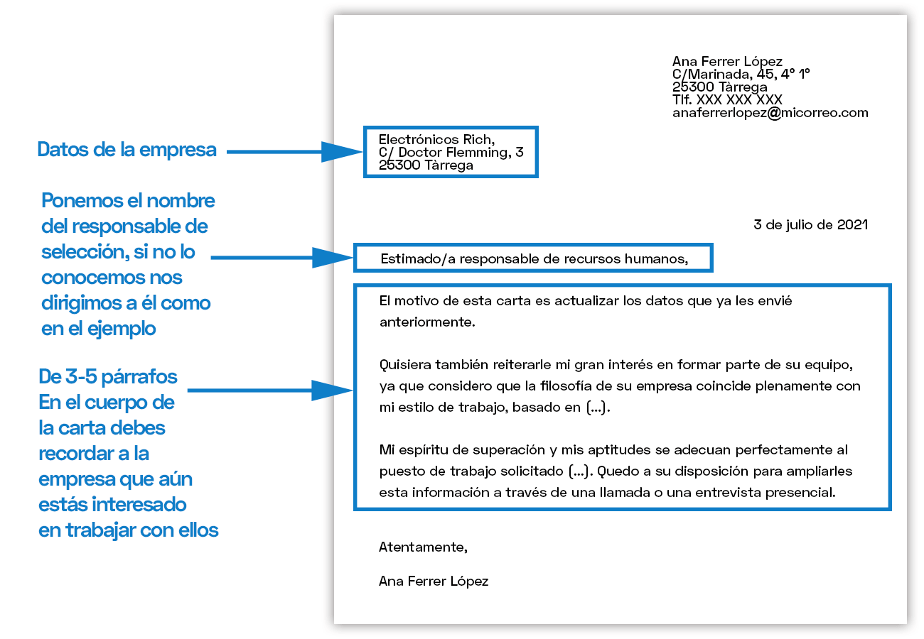 Como hacer una carta de presentacion carta de recordatorio