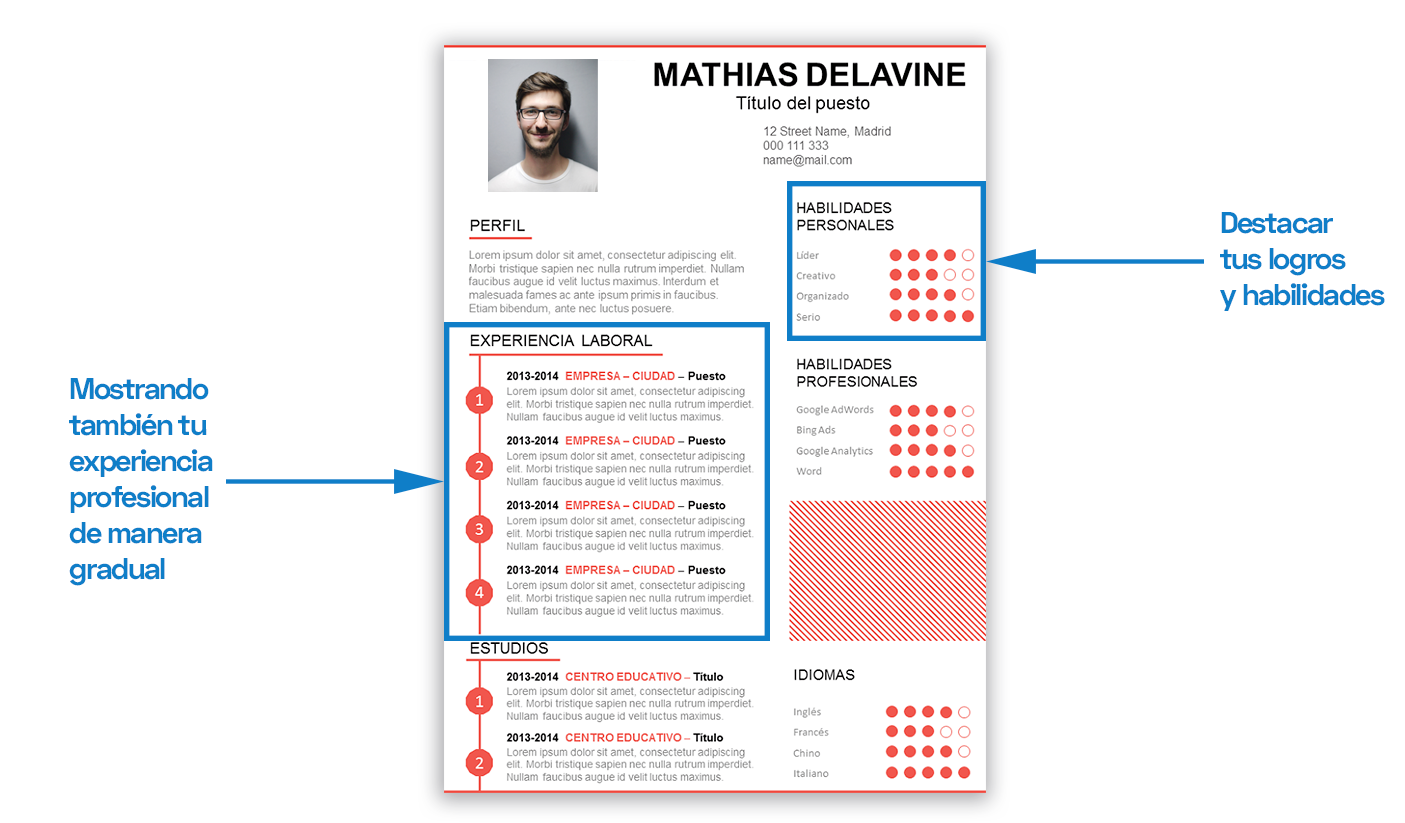 Imagen Currículum Infográfico o Visual