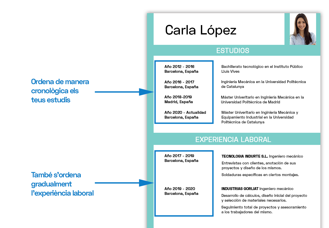 Imatge de Curriculum cronologic