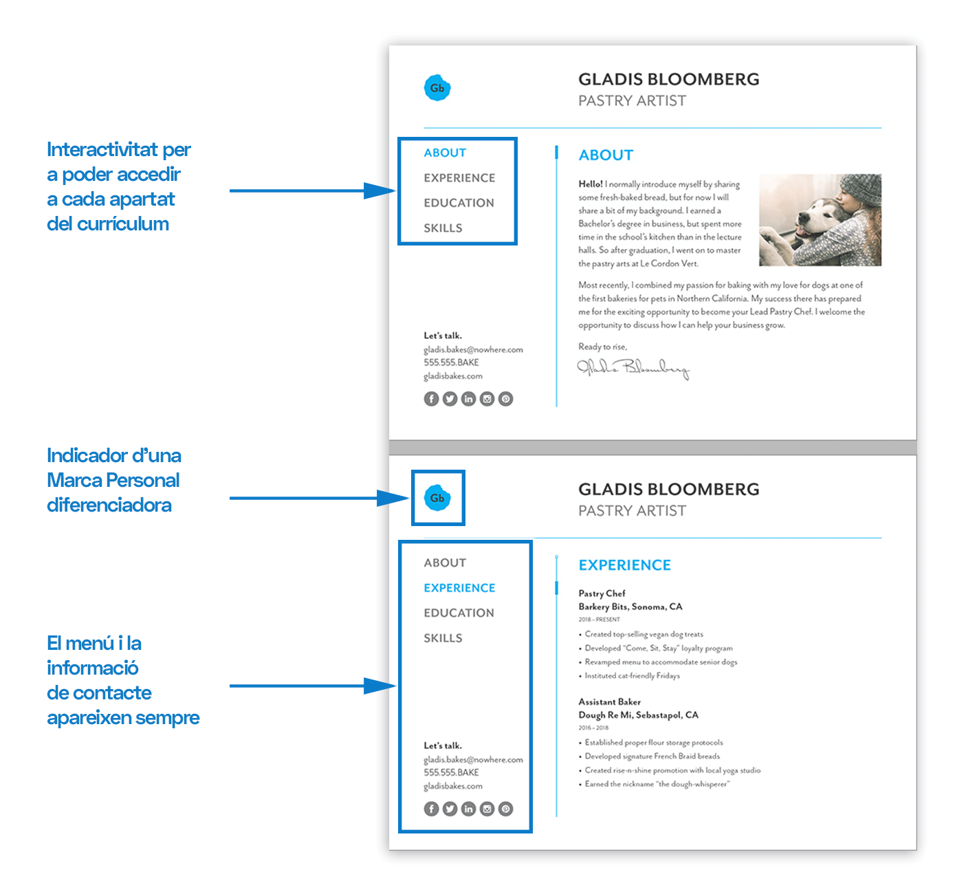 Imatge d'un Currículum interactiu